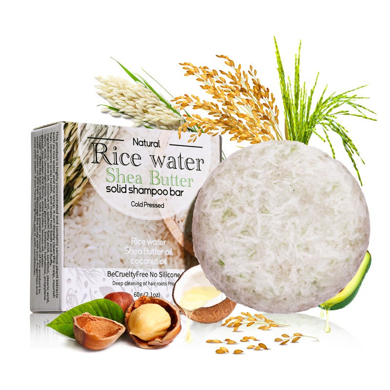 Hair Care Organic - XF 60g ข้าวแชมพูบาร์ 100% ธรรมชาติอินทรีย์สบู่สําหรับผม Anti-Hair