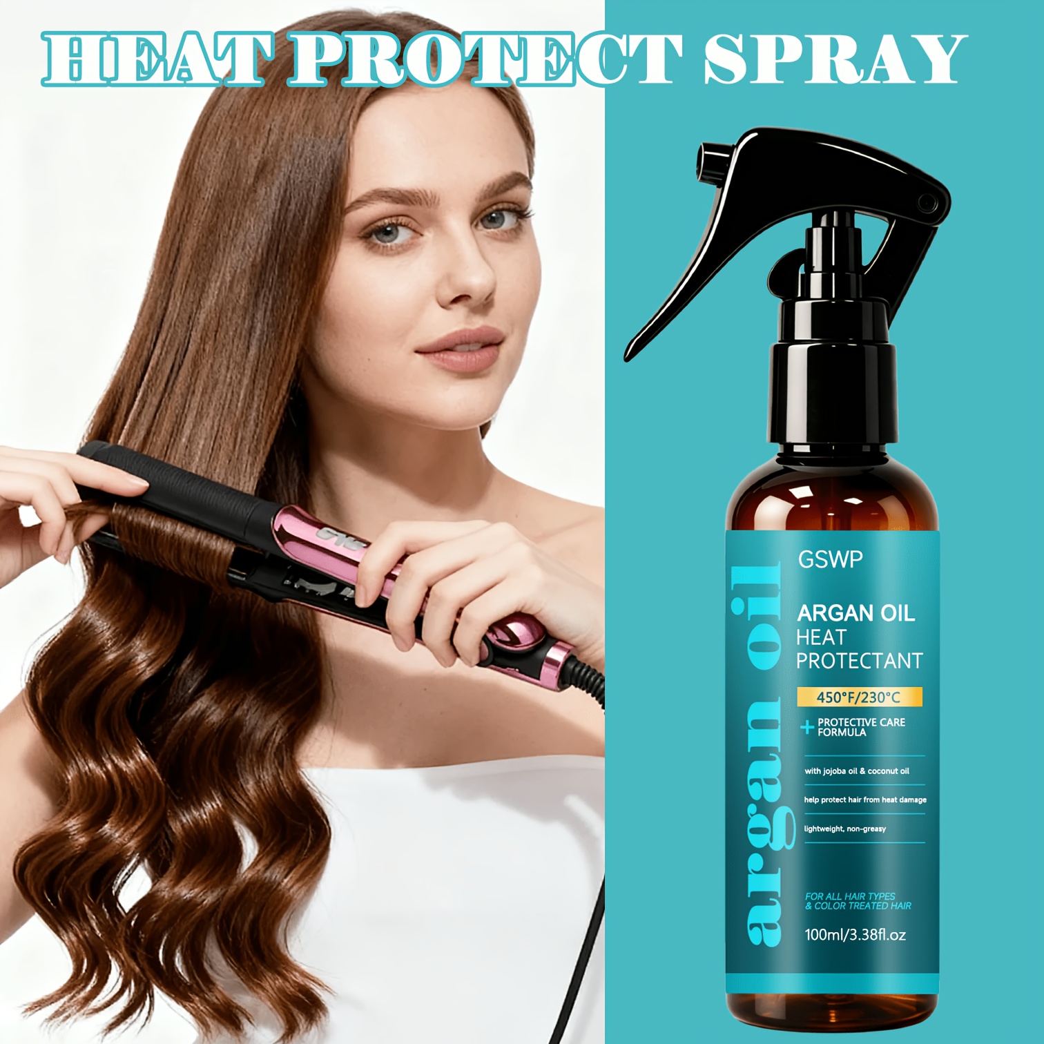 Hair Care K18 - GSWP สเปรย์อาร์แกนออยล์โพรเทค,450 ° ทรีทเม้นท์บำรุงเส้นผมด้วยน้ำมันอาร์แกน F Heat