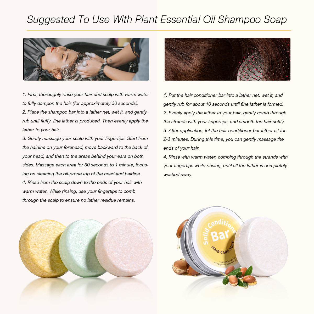 สบู่แชมพูบำรุงผมสูตรน้ำมันหอมร - Hair Care Products บทวิจารณ์และราคา